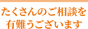 たくさんのご相談をありがとうございます