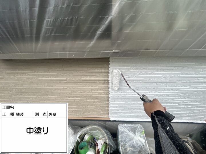 【外壁】中塗り